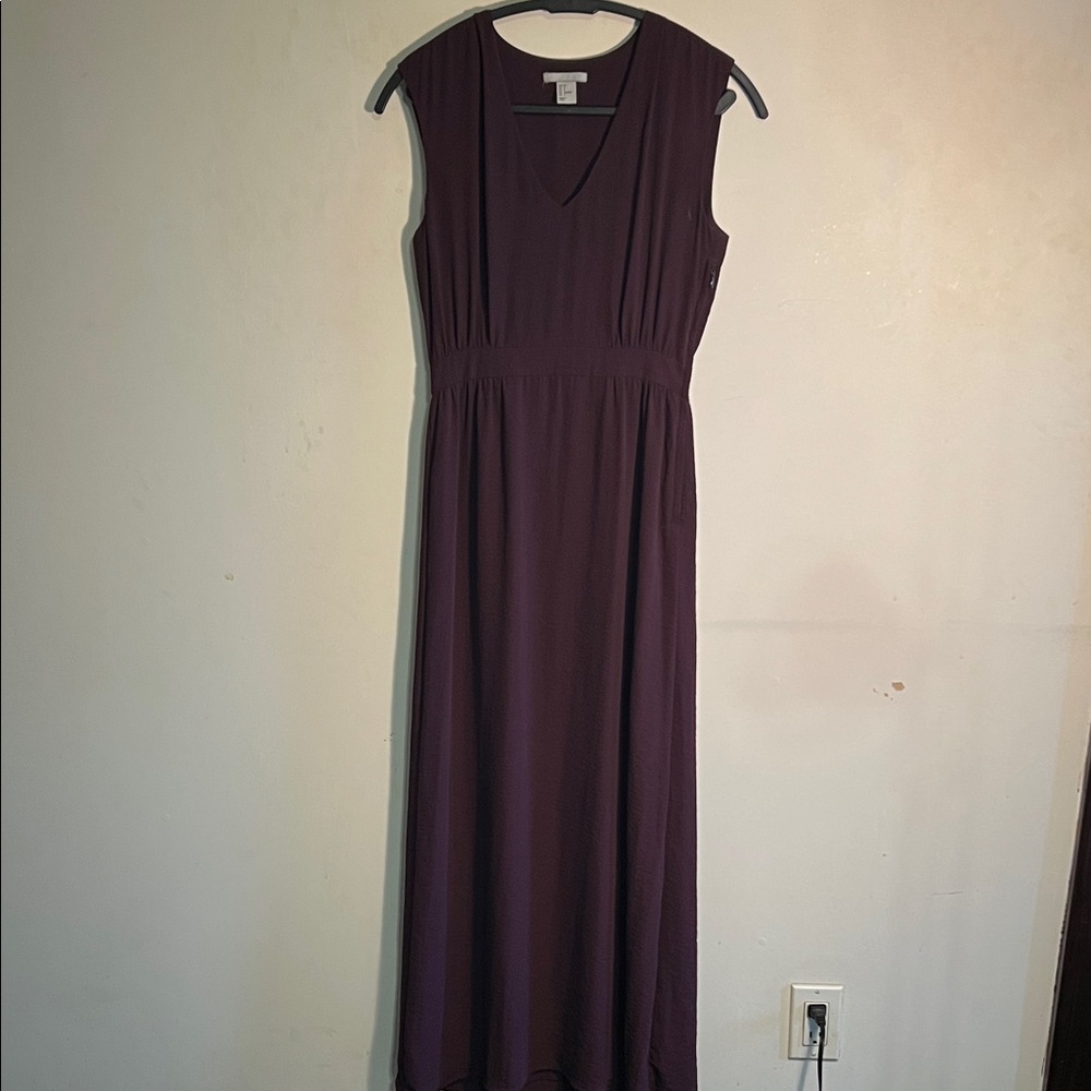 H&M Elegant Purple Sleeveless Maxi Dress Size 4 (Small)